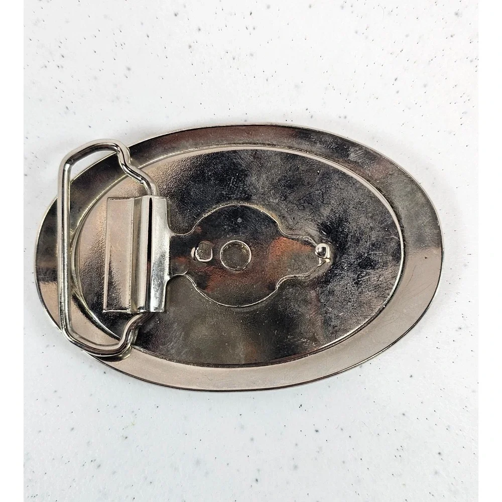 Vintage Union Carbide Linde Tanker Truck Enamel Belt‎ Buckle Industrial Gas